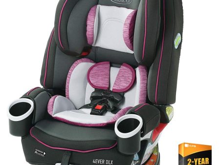 Graco 4Ever DLX 4-in-1 Infant to Toddler Car Seat, Josyln Pink +2 Yr Extended Warranty Sale