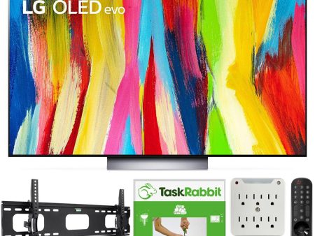 LG OLED55C2PUA 55  HDR 4K Smart OLED TV (2022) + TaskRabbit Installation Bundle on Sale