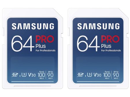 Samsung PRO Plus Full Size SDXC Memory Card 64GB 2 Pack Discount