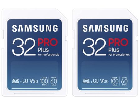 Samsung PRO Plus Full-Size SDHC Memory Card 32GB 2 Pack on Sale