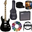 Sawtooth ST-M24-SBK Batio Right Handed Electric Guitar, Black w  Deluxe Accessory Bundle Sale