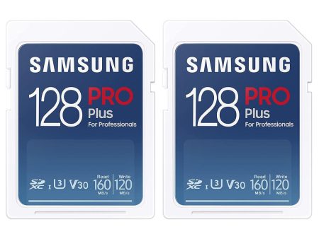 Samsung PRO Plus Full Size SDXC Memory Card 128GB 2 Pack Online Sale