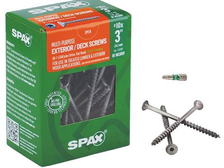 SPAX Multi-Material No. 10 Label X 3 in. L T-20+ Flat Head Construction Screws 1 lb 67 pk Fashion