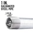 STZ Industries 1 in. MIP each X 1 in. D MIP Galvanized Steel 9 in. L Nipple Fashion