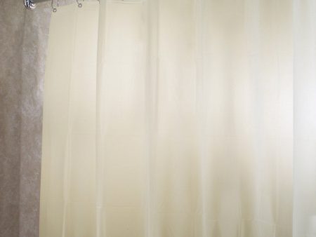 iDesign 72 in. H X 72 in. W Sand Solid Shower Curtain Vinyl Online now