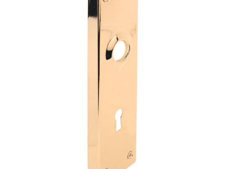 Prime-Line Bright Brass Door Escutcheon Plates Left Handed For Cheap