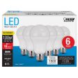 Feit A19 E26 (Medium) LED Bulb Daylight 100 Watt Equivalence 6 pk Online