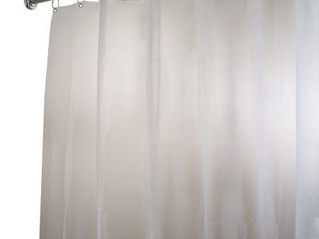 iDesign 96 in. H X 72 in. W Frosted Solid Shower Curtain Liner EVA For Discount