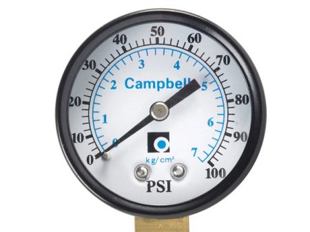 Campbell 2 in. Brass Pressure Gauge 100 psi on Sale