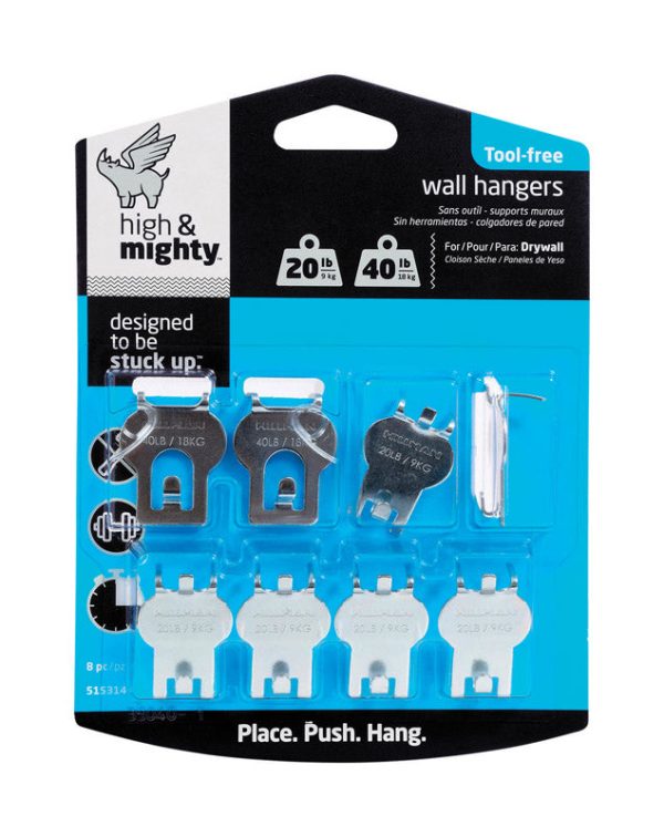 Hillman High & Mighty Picture Hanger 20 lb 8 pk on Sale