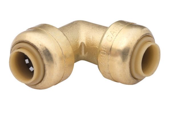 SharkBite 1 4 in. Push X 1 4 in. D Push Brass Elbow Supply