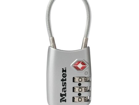 Master Lock 1-9 16 in. H X 1-3 16 in. W Steel 3-Dial Combination Luggage Lock For Discount