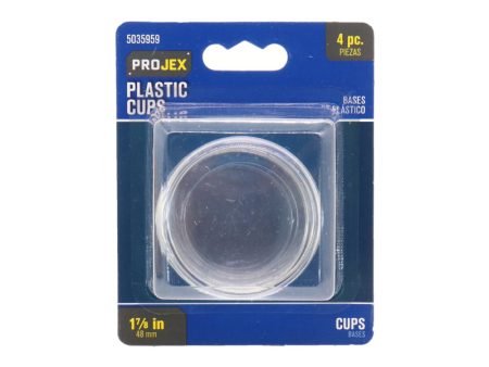 Projex Plastic Caster Cup Clear Round 1-7 8 in. W 4 pk Cheap