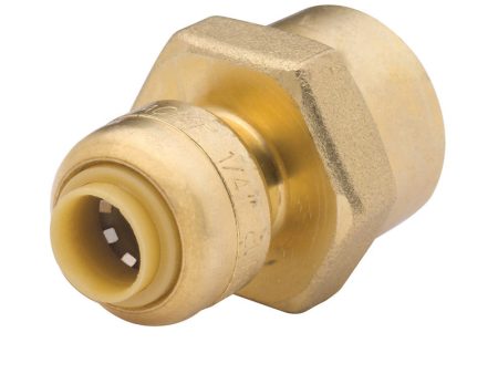 SharkBite 1 4 in. Push X 1 2 in. D FPT Brass Reducing Connector Online now