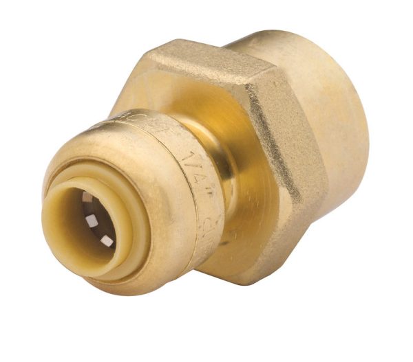 SharkBite 1 4 in. Push X 1 2 in. D FPT Brass Reducing Connector Online now