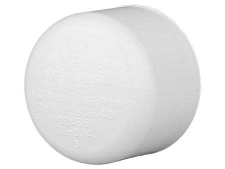 Charlotte Pipe Schedule 40 3 in. Slip X 3 in. D Slip PVC Cap 1 pk Online