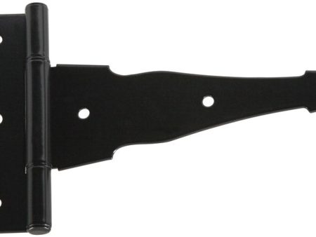 National Hardware 5.5 in. W X 8 in. L Black Steel Ornamental T Hinge 1 pk For Cheap