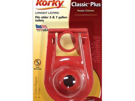 Korky Classic Plus Toilet Flapper Red Rubber Supply