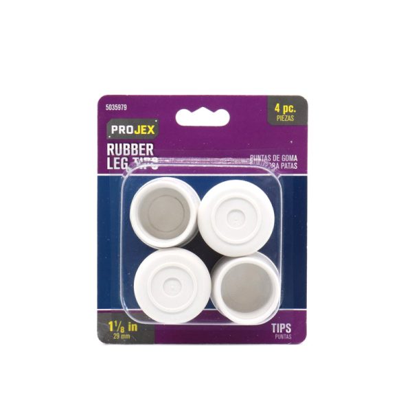 Projex Rubber Leg Tip Off-White Round 1-1 8 in. W 4 pk Cheap