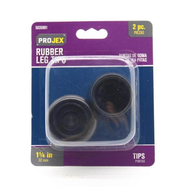 Projex Rubber Leg Tip Black Round 1-1 4 in. W 2 pk Hot on Sale