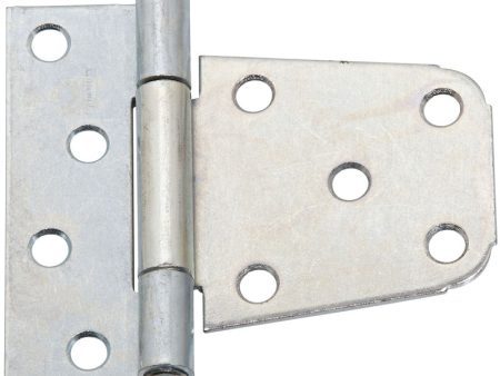 National Hardware 3-1 2 in. L Zinc-Plated Silver Steel Extra Heavy Gate Hinge 2 pk Online Sale