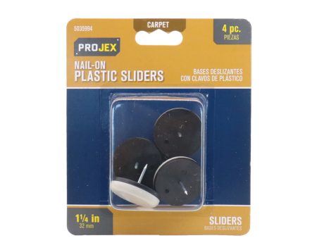 Projex White 1-1 4 in. Nail-On Plastic Sliders 4 pk For Cheap