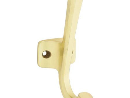 National Hardware Powell Medium Brushed Gold Aluminum 4-15 16 in. L Angled Hook 60 lb 1 pk For Cheap