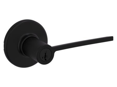 Kwikset Ladera Matte Black Keyed Entry Lever 2-3 4 in. Cheap