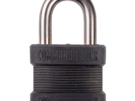 Commando Lock 3 in. H X 1.75 in. W X 1 in. L Laminated Steel Dual Ball Bearing Locking Padlock Supply