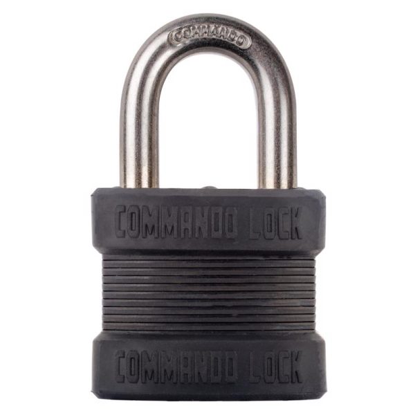 Commando Lock 3 in. H X 1.75 in. W X 1 in. L Laminated Steel Dual Ball Bearing Locking Padlock Supply