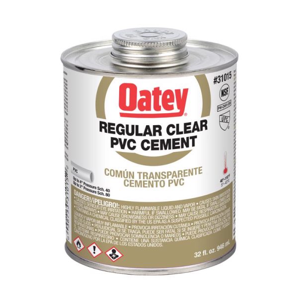 Oatey Clear Cement For PVC 32 oz Online