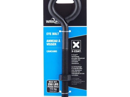 Wright 3 8 in. X 6 in. L Black Steel Eyebolt Nut Included Hot on Sale