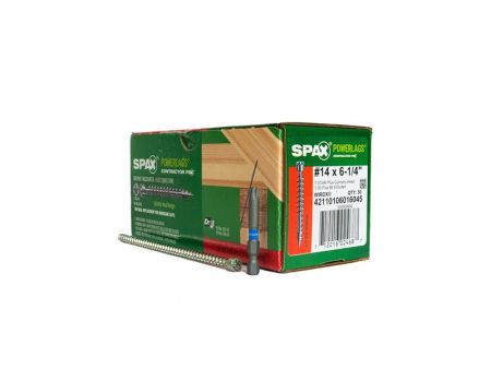 SPAX PowerLags No. 14 Label X 6-1 4 in. L Star Round Head Construction Screws 50 pk For Discount