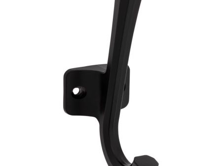 National Hardware Powell Medium Matte Black Black Aluminum 4-15 16 in. L Angled Hook 60 lb 1 pk Sale