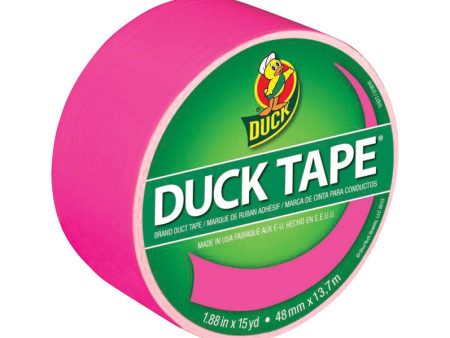 Duck 1.88 in. W X 15 yd L Neon Pink Solid Duct Tape Online Sale