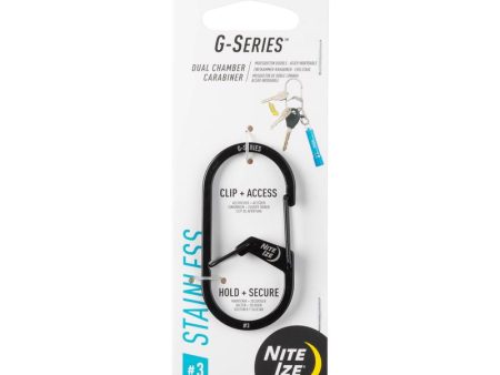 Nite Ize G-Series Stainless Steel Black Dual Chamber Carabiner For Discount