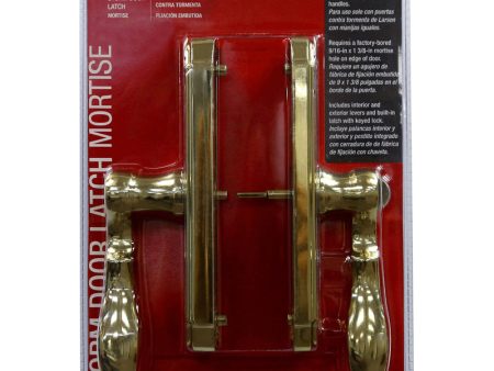 Larson M2 Bright Brass Gold Zinc Mortise Latch 1 pk For Cheap