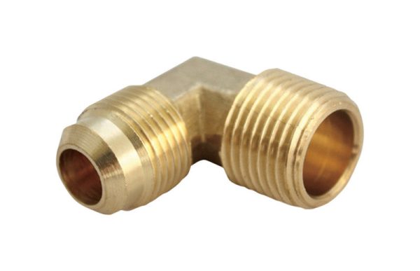 JMF Company 5 16 in. Flare X 1 4 in. D MPT Brass 90 Degree Elbow on Sale