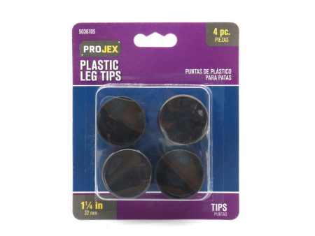 Projex Plastic Leg Tip Black Round 1-1 4 in. W 4 pk Fashion