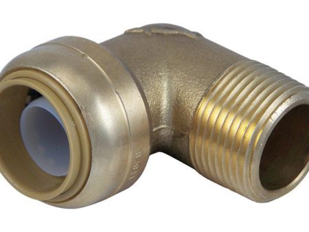 SharkBite Push to Connect 3 4 in. Push X 3 4 in. D MNPT Brass Elbow Online Sale