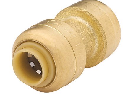 SharkBite 1 4 in. Push X 1 4 in. D Push Brass Coupling Hot on Sale