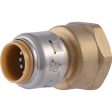 SharkBite 1 2 in. Push X 3 4 in. D FPT Brass Reducing Connector on Sale