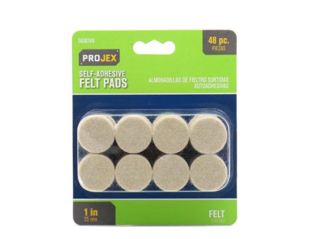 Projex Felt Self Adhesive Surface Pad Brown Rectangle 1 2 in. W X 4 in. L 8 pk For Cheap