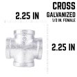 STZ Industries 1 2 in. FIP each X 1 2 in. D FIP 1 2 in. D FIP Galvanized Malleable Iron Cross Online Sale