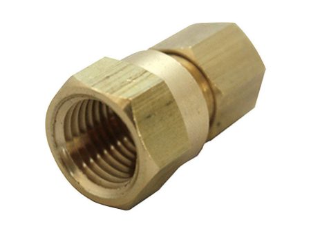 JMF Company 1 4 in. Compression X 1 8 in. D FPT Brass Connector Sale