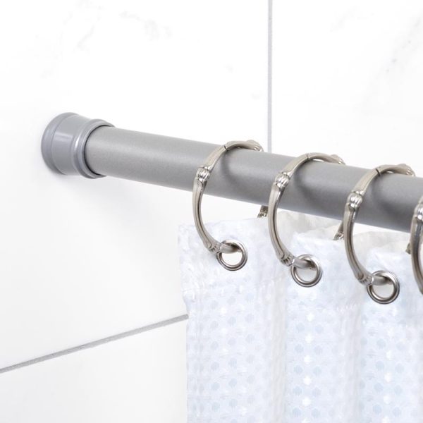 Zenna Home Shower Curtain Rod 72 in. L Brushed Nickel For Cheap