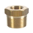 JMF Company 1 2 in. MPT X 3 8 in. D FPT Brass Hex Bushing Hot on Sale