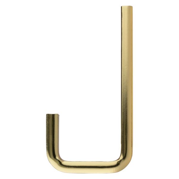 National Hardware Reed Medium Brushed Gold Steel 4 in. L Hook 60 lb 1 pk For Discount