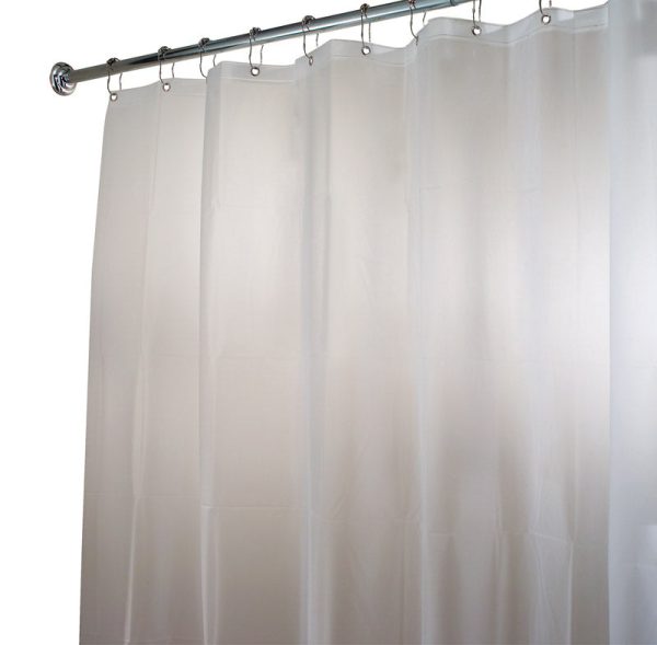 iDesign 72 in. H X 84 in. W Frosted Shower Curtain Liner EVA For Cheap