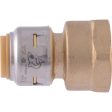 SharkBite 1 2 in. Push X 3 4 in. D FPT Brass Reducing Connector on Sale